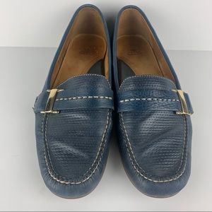 Peter Millar Blue Leather Loafers Size 8W